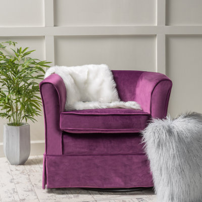 Aajaylah Upholstered Swivel Barrel Chair