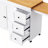 74.8" Kitchen Island With Extendable Dining Table, Kitchen Storage Cart With 3 Drawers, Power Outlet, Rolling Kitchen Island On Wheels With Spice Rack And 2 Door Cabinet, For Kitchen