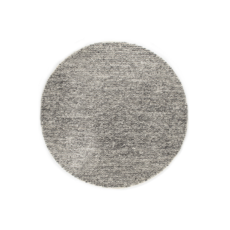Gruver Hand Woven Grey Indoor Rug, Round 160cm