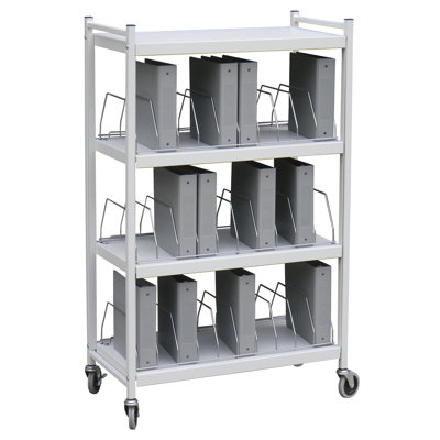 55.13'' H x 34.5'' W File Cart with Wheels