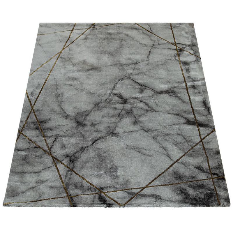 Alcala Shag Grey Carpet, Rectangle 120 x 170cm