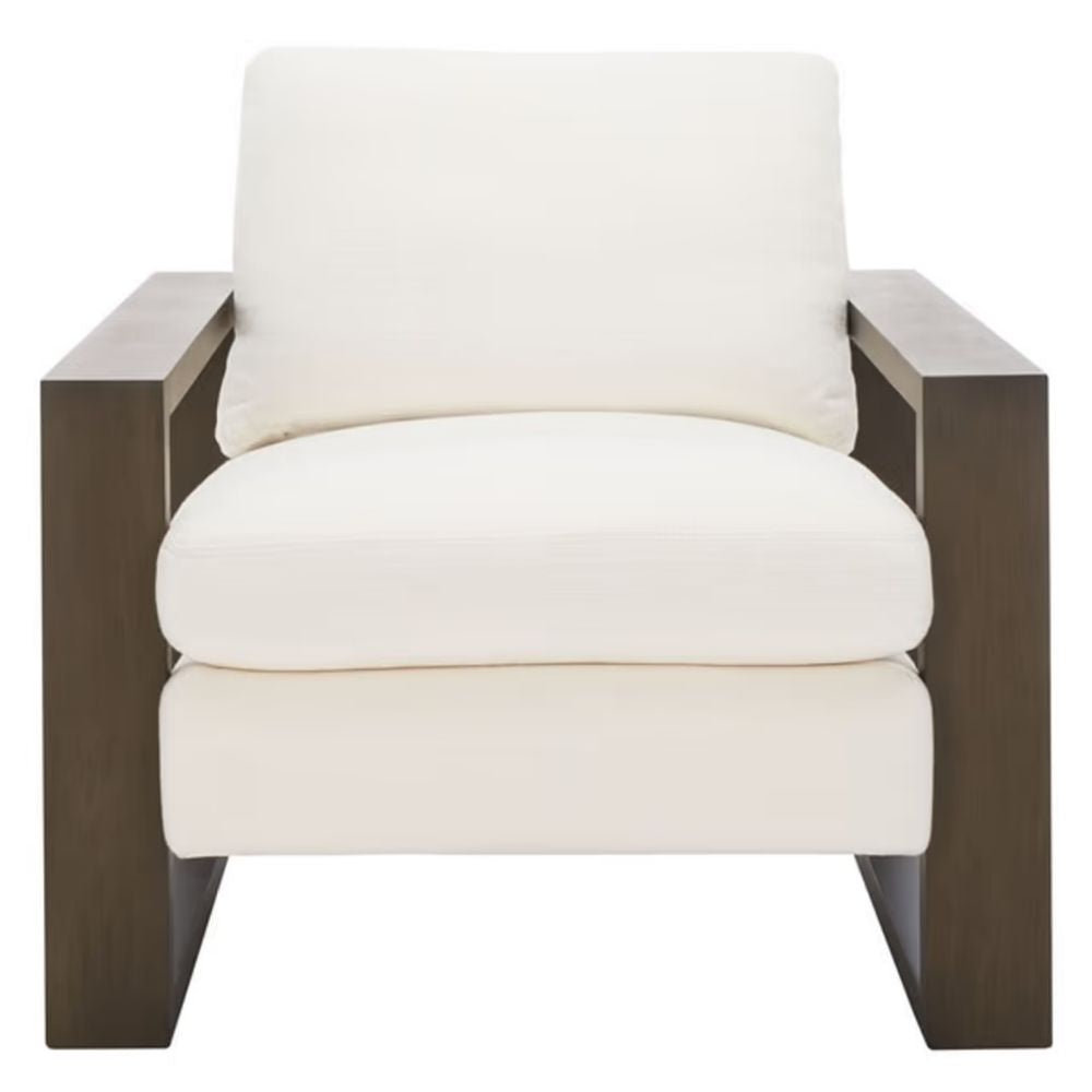 Elinor Linen Armchair, White