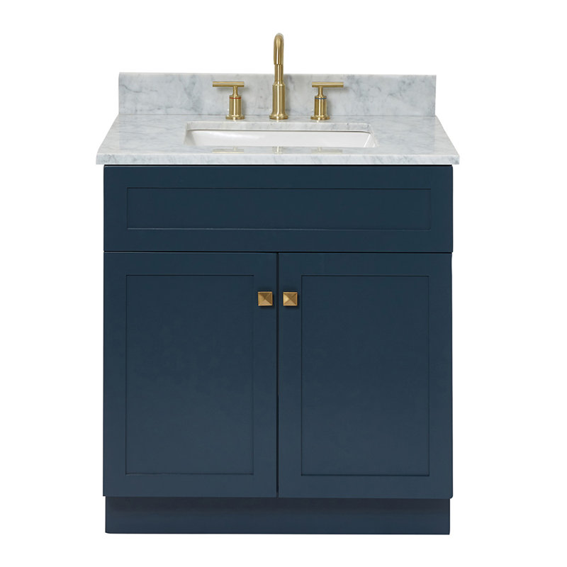 Partham 31" Single Bathroom Vanity Set, Midnight Blue