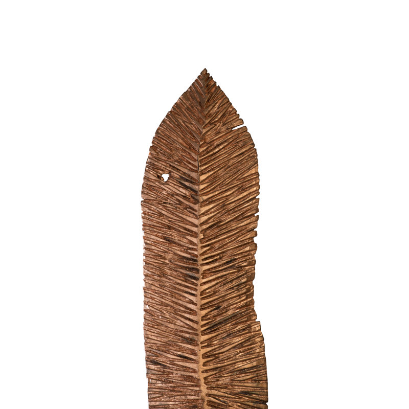 Carved Leaf on Stand Sculpture