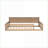 Twin XL Size Pine Wood Platform Bed with Storage Cabinets &amp; USB Ports, Brown – No Box Spring Needed-735897537