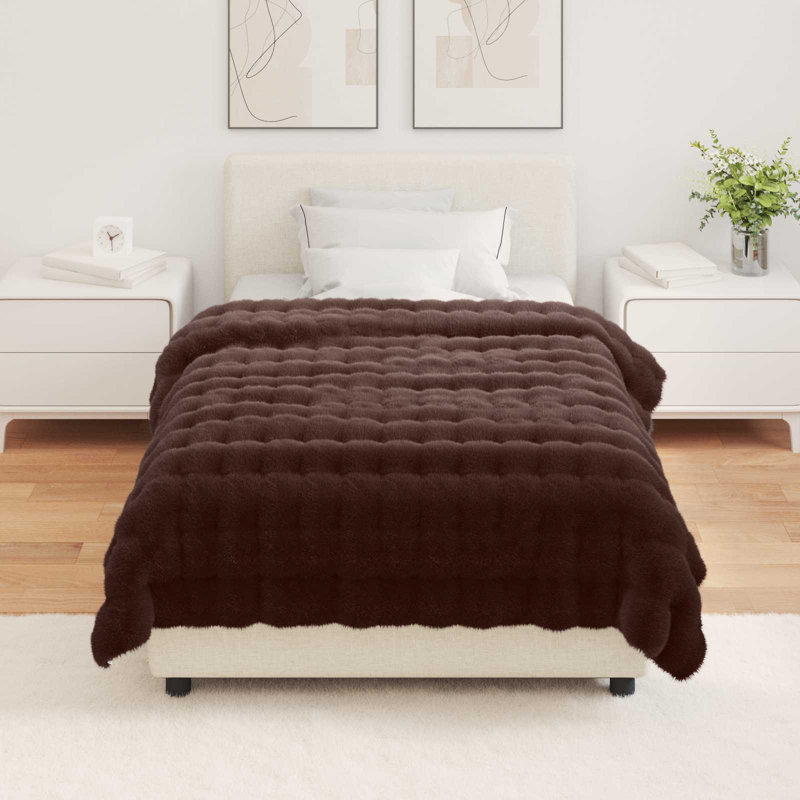 1-36 Throw Blanket, Camel, 130cm x 150cm