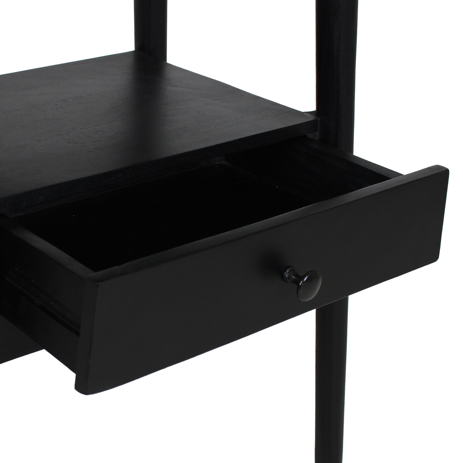 Akio Mango Nightstand, Black