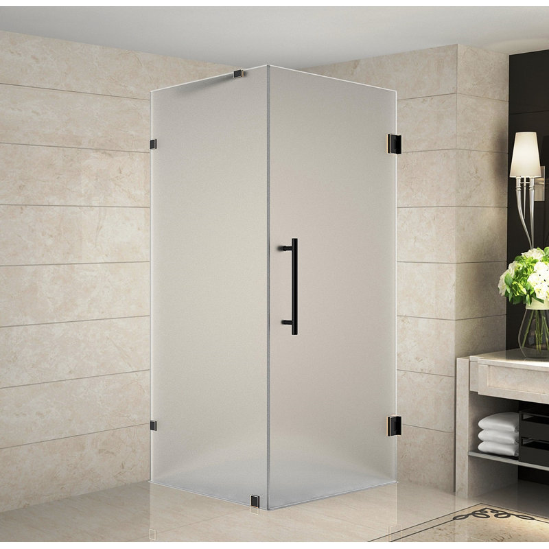 Aquadica 32" x 72" Square Hinged Shower Enclosure, Chrome, 32" x 72"