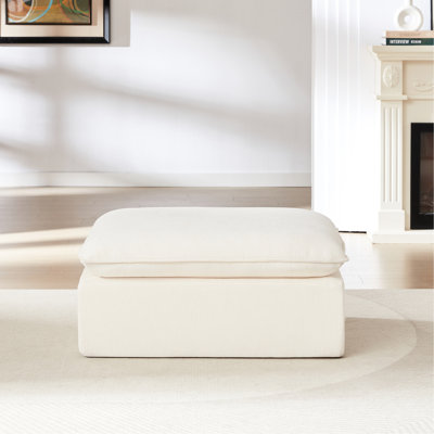 Nuage en forme de nuage moderne et librement combinable, chenille douce, rembourrage en éponge haute densité, pour appartement, largeur de 30,27 po, chenille confortable de 17,9 po de hauteur et bureau convenable, blanc