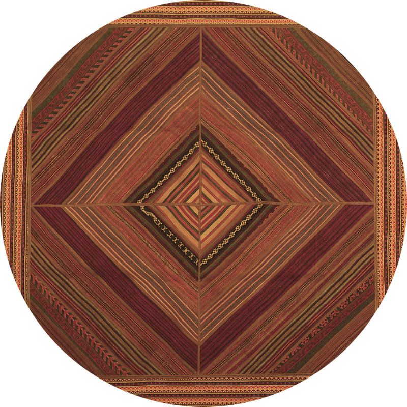 Washable Chevron Indoor Rug, Round 5'