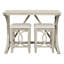 Ensemble de table de salle à manger à hauteur de comptoir 3 pièces Farmhouse avec port USB et tabourets rembourrés, parfait pour les petits espaces et le confort moderne