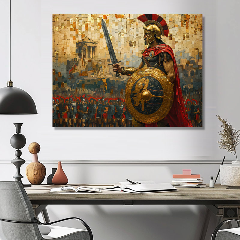 Barry - art mural armée, H 34 po x l 44 po x P 1,5 po, Métal métal