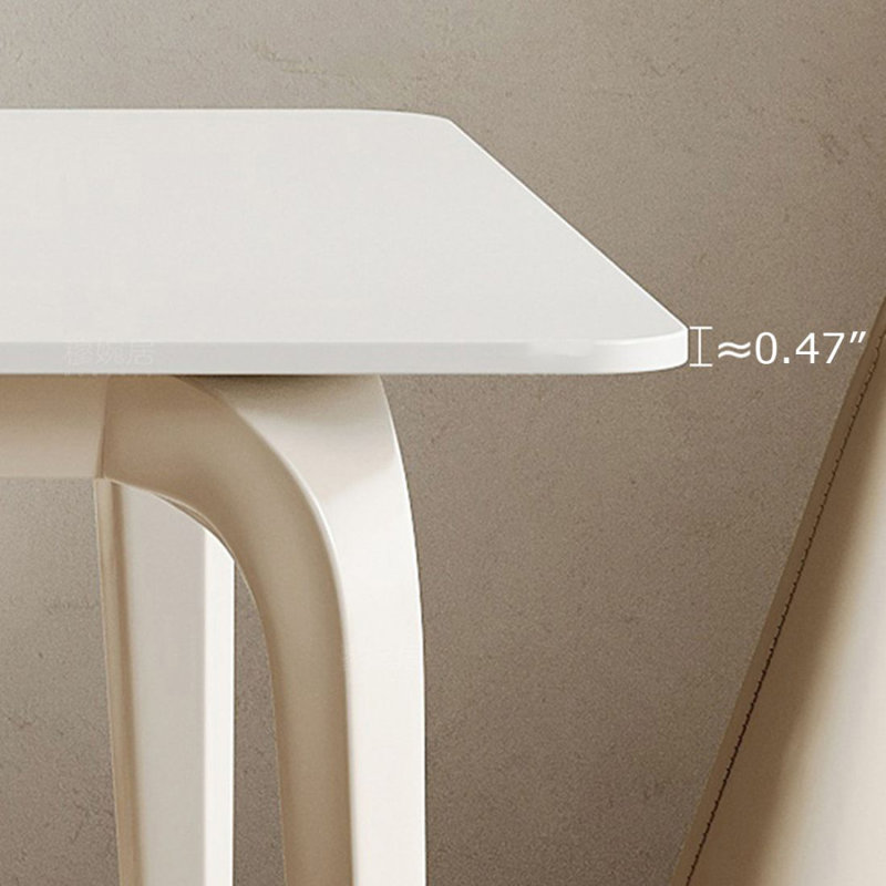 Table de salle à manger blanche, H 29,53 po x L 51,18 po x l 27,56 po