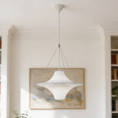 Luminaire suspendu D50 Ufo, cordon réglable, ampoule E26 3 couleurs incluse, commande murale