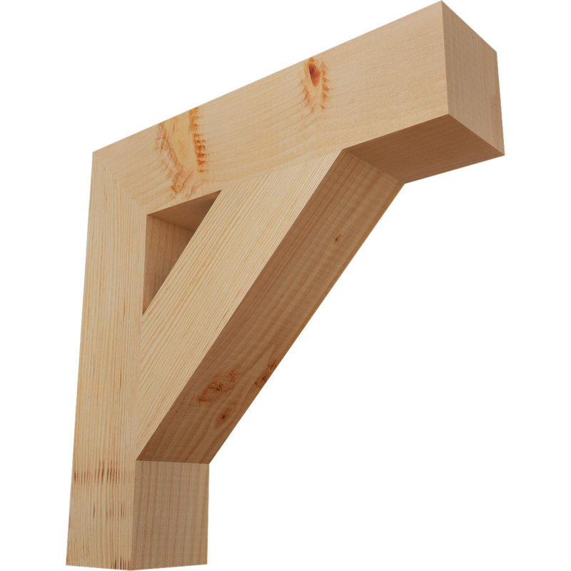Support de bloc traditionnel, Douglas (lisse), H 18 po x l 3,5 po x P 18 po