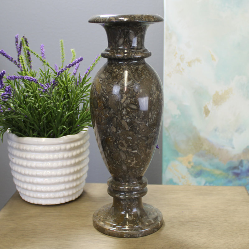Charvi Handmade Stoneware Table Vase, Gray
