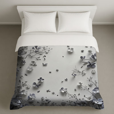 Housse de couette florale en papier
