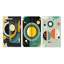 «Mid-century Retro Dimensions», 3 pièces sur toile-344857086-344857073