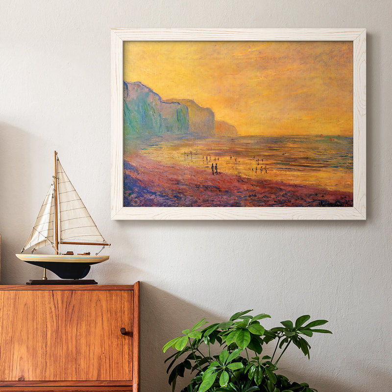 «Low Tide At Pourville, Misty Weather, 1882», reproduction d'art sur toile, Blanc, H 22 po x l 32 po x P 1,5 po