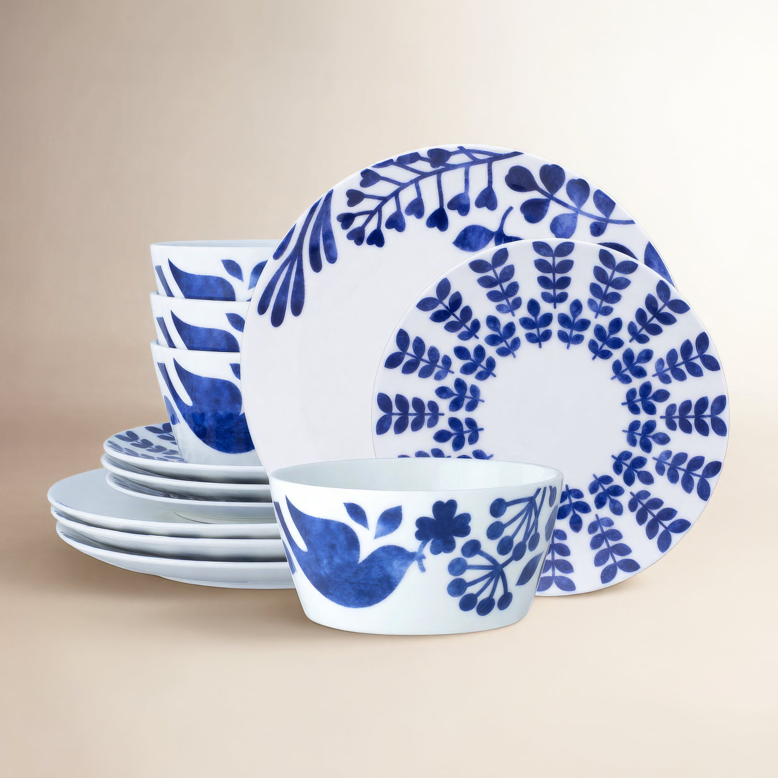Colorscapes Swirl Porcelain Dinnerware Set