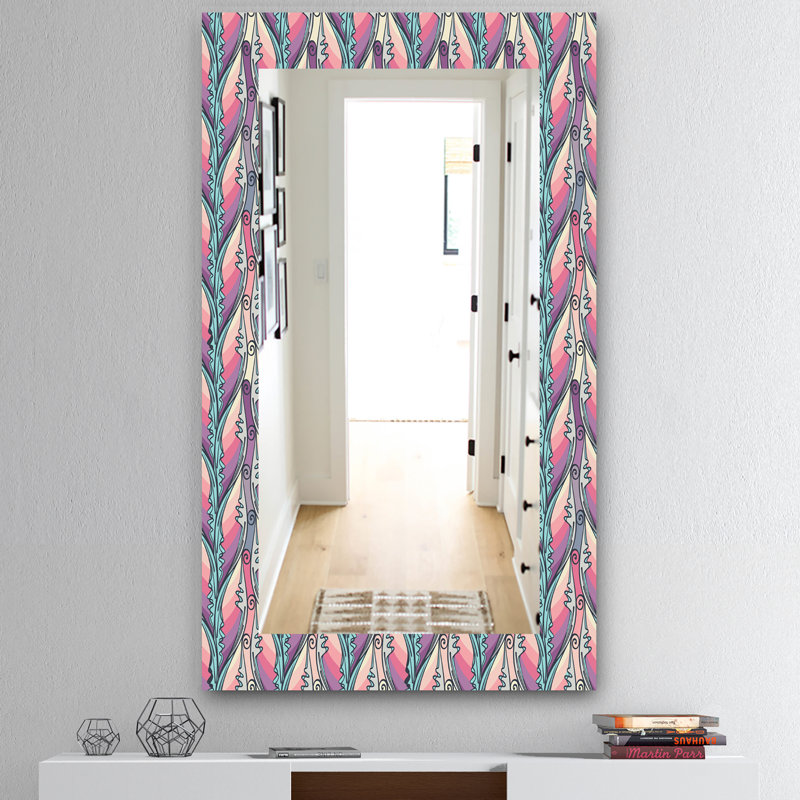 Miroir mural abstrait floral, H 39,4 po x l 29,5 po