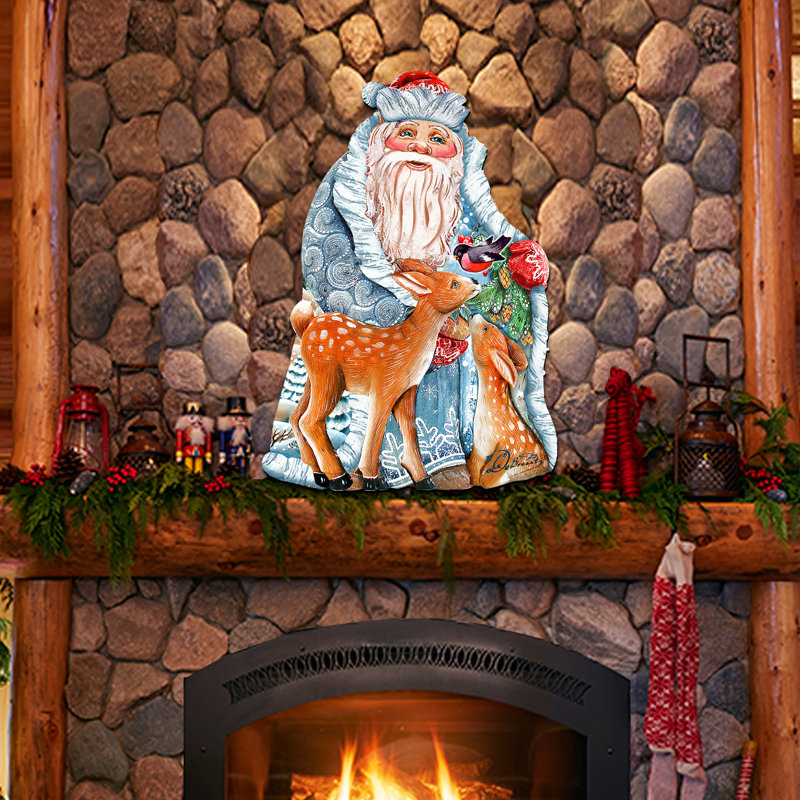 Décoration murale de porte en bois en forme de fêtes winter trésor