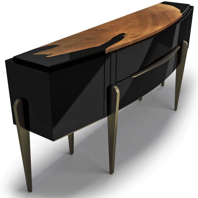 Console Padua, H 43,3 po x l 70,8 po x P 23,6 po
