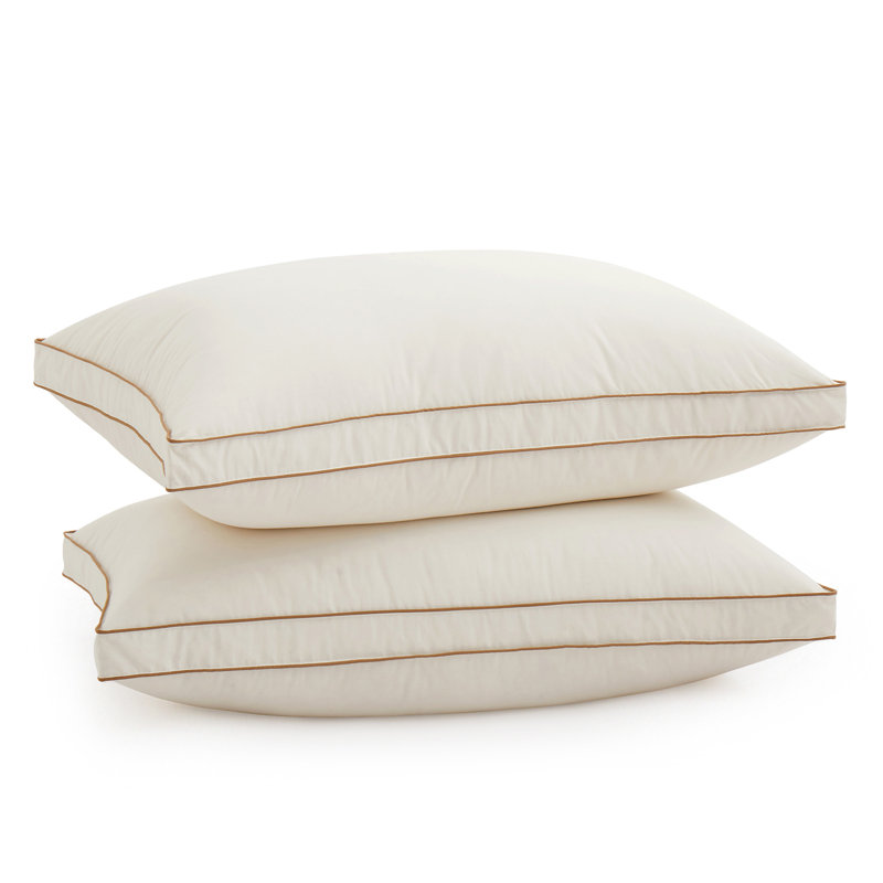 Ultra-Plush 75% White Down Pillow,Four Layers of Feather,Filled Comfort, Queen Pillow: 18" x 28"