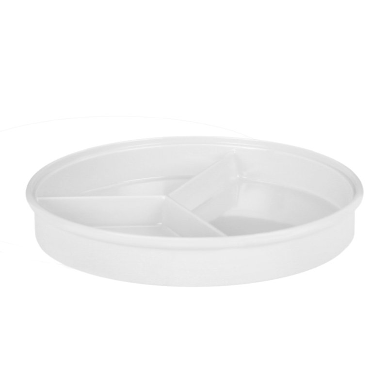 Plat de service divisé en mélamine profond Nustone, Blanc
