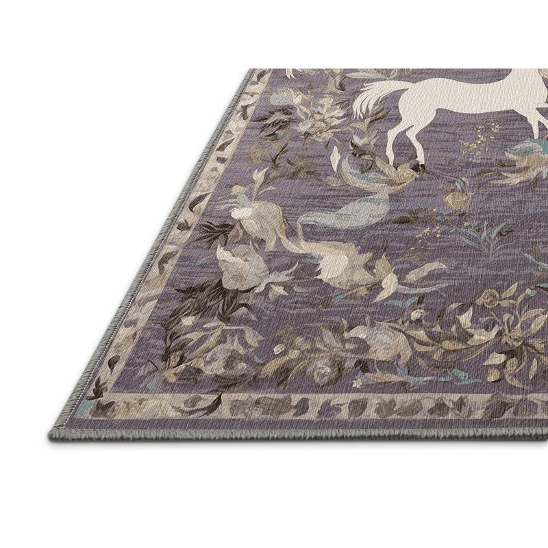 Tapis gris lavable à la machine