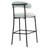 26'' Counter Height Bar Stools Teddy Fabric Cover Kitchen Island Counter Bar Stool With Black Powder Coating Base And Footrest(Snow)-1784687920