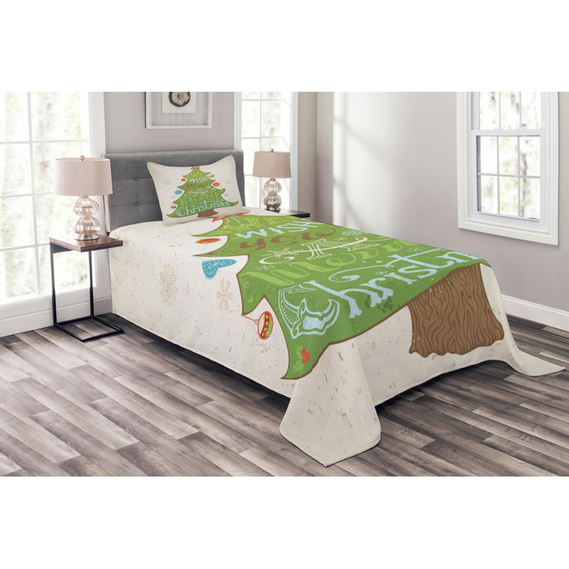 Rustic Polyester Coverlet, Twin Coverlet + 1 Sham