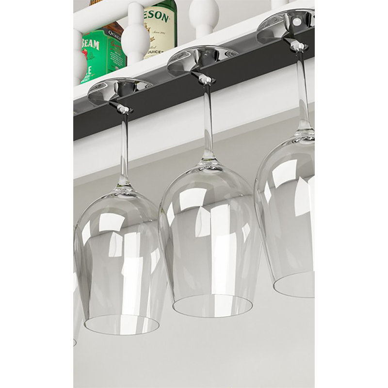 Support à verres à vin suspendu Home, H 1,37 po x l 14,17 po x P 1,96 po