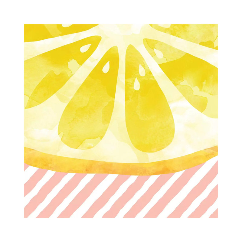 Lemon Abstract - Wrapped Canvas Painting, 93.98 cm H x 93.98 cm W