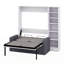 Lit escamotable Verlina avec canapé et tablettes-1229199933