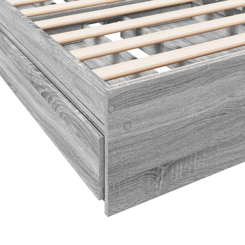 Greger Bed, 90 x 200cm, Grey Sonoma