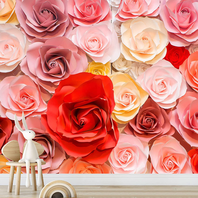 Peel & Stick Floral Border, 66" L x 96" W