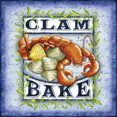 Seafood Sign III - Wrapped Canvas Print
