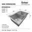 Sinber 33" x 22" Kitchen Sink Drop In Double Bowl with 18 Gauge Stainless Steel-100658010