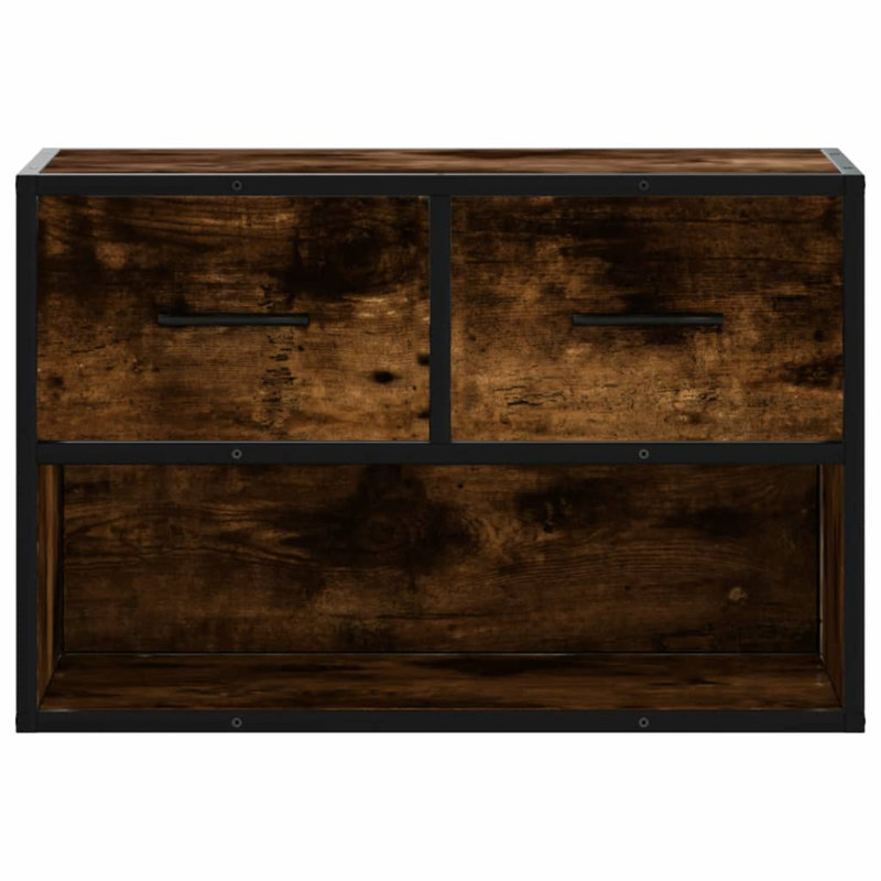 Burtt Unfinished TV Stand for TVs up to 24", Smoked oak