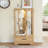 Lighted Glass Curio Display Cabinet With Adjustable Shelves, 2 Doors, 1 Drawer, And Bulb Included For Elegant Storage