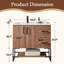 Ensemble de meuble-lavabo simple 36 po avec tablettes et 2 tiroirs 36 po Modern-1164198596