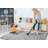 Area Rug Synthetic Fiber Stain Resistant Non-Shedding Traditional Ivory Grey Medium 5' x 7'-314517833