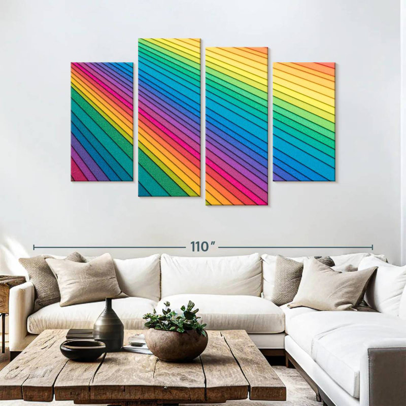 Kiahanna Rainbow Paper Stack, 54" H x 84" W