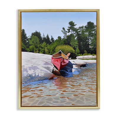 Cadre flottant Canoe at Water's Edge, conception par Kenneth M Kirsch