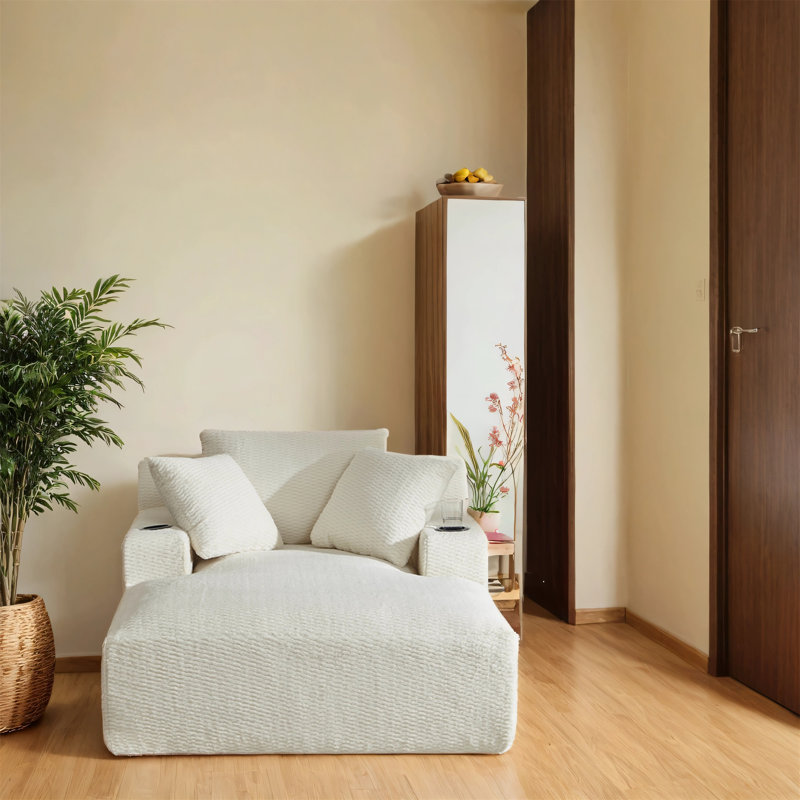 Extra-large Recliner, Comfortable Sofa Bed, White