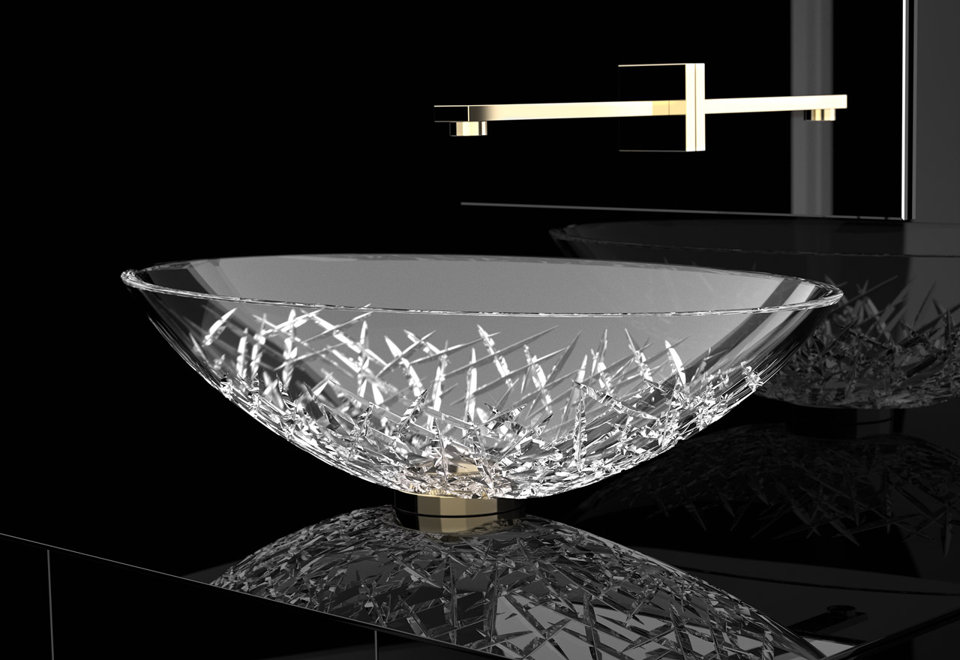 De Medici Ice Oval Vessel Sink