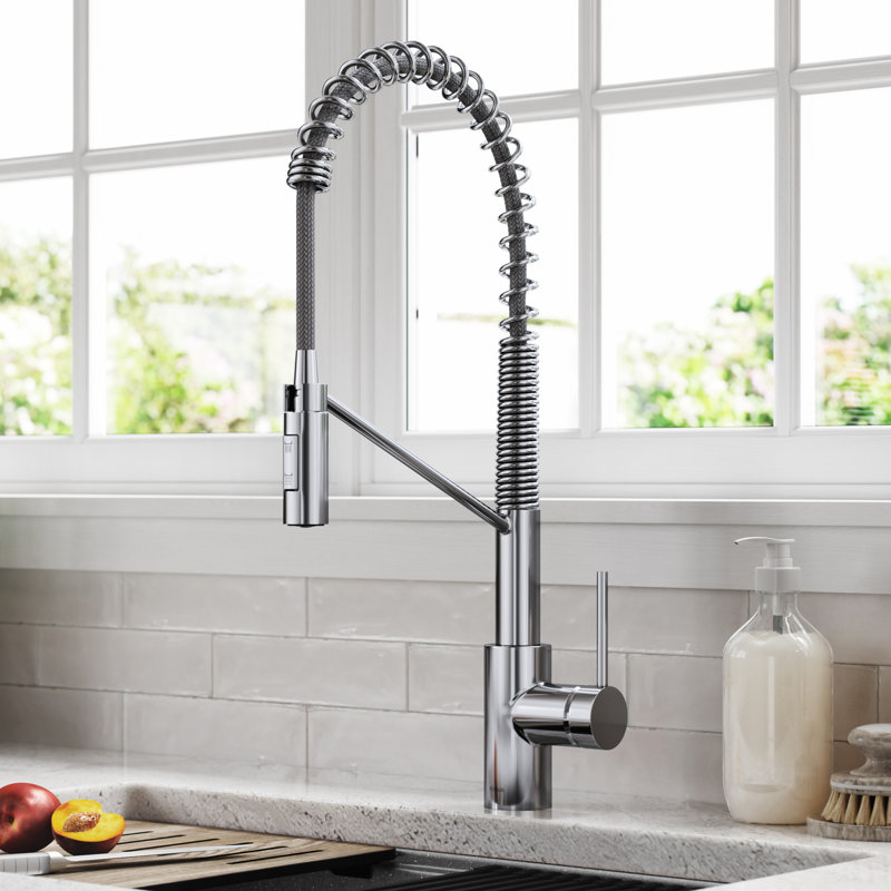 Robinet de cuisine à poignée simple KRAUS Oletto, Chrome