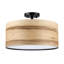16 po Plafonnier semi-encastré 3 lumières en placage de bois tambour-1315484538