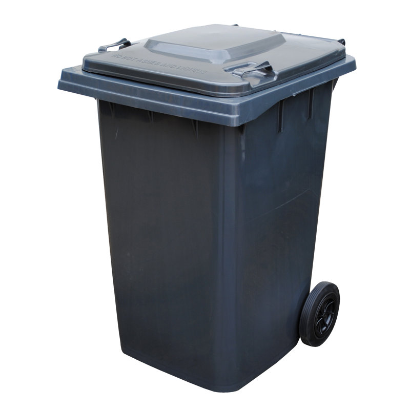 Poubelle, gris, 95 gallons, H 43,25 po x l 28,25 po x P 33,4 po